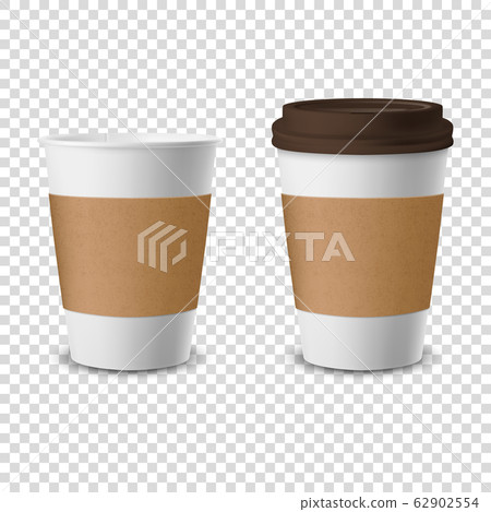 Vector 3d Realistic Disposable Opened and Closed with Lid Paper, Plastic Coffee Cup for Drinks Icon Set Closeup Isolated on Transparent Background. Design Template, Mockup. Front View Vector 3d Realistic Disposable Opened and Closed with Lid Paper, Plastic Coffee Cup for Drinks Icon Set Closeup Isolated on Transparent Background. Design Template, Mockup. Front View 62902554