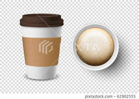 Vector 3d Realistic Disposable Opened Paper, Plastic Coffee Cup for Drinks Icon Set Closeup Isolated on Transparent Background. Design Template, Mockup. Top and Front View Vector 3d Realistic Disposable Opened Paper, Plastic Coffee Cup for Drinks Icon Set Closeup Isolated on Transparent Background. Design Template, Mockup. Top and Front View 62902555