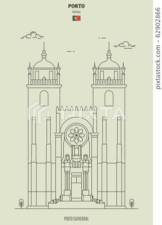 Porto Cathedral, Portugal. Landmark icon 62902866