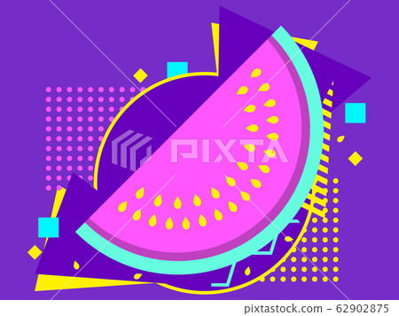 Slices of watermelon with geometric shapes. Zine Slices of watermelon with geometric shapes. Zine 62902875