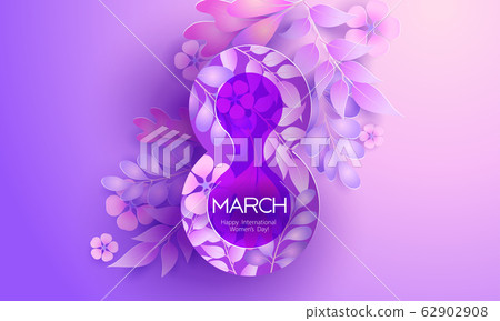 Womens day 8 March greating card abstract background 62902908