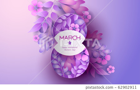 Womens day 8 March greating card abstract background 62902911