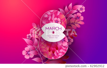 Womens day 8 March greating card abstract background 62902912