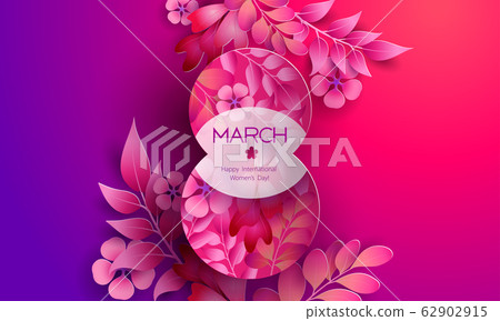 Womens day 8 March greating card abstract background 62902915