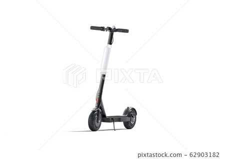 Blank black electric scooter with white banner mock up, isolated Blank black electric scooter with white banner mock up, isolated 62903182