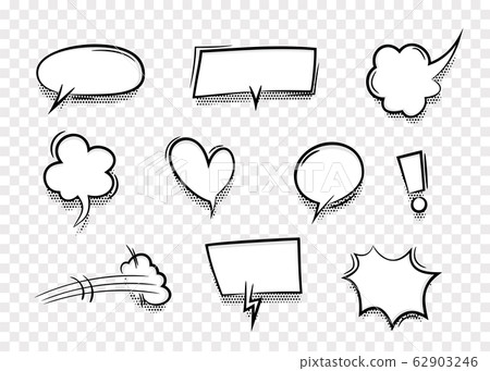 Speech bubble for comic text isolated background 62903246