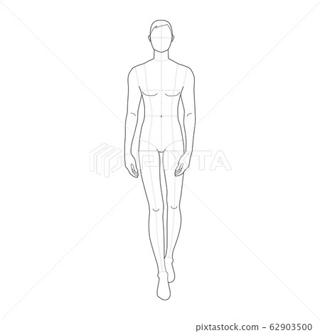 Fashion template of walking men. - Stock Illustration [62903500] - PIXTA