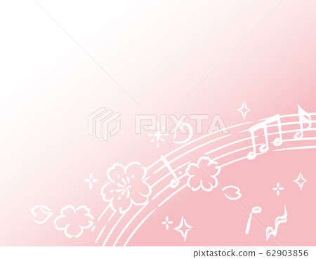 Spring Musical Notes Free Wall Paper Cherry blossoms and musical notes, spring... - Stock Illustration ...