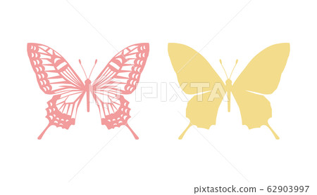 Swallowtail butterfly silhouette Swallowtail butterfly silhouette 62903997