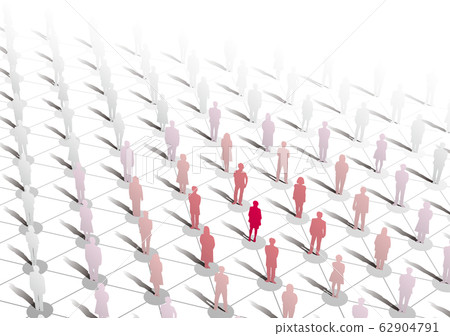 Vector illustration silhouette network influencer influenza new coronavirus Vector illustration silhouette network influencer influenza new coronavirus 62904791