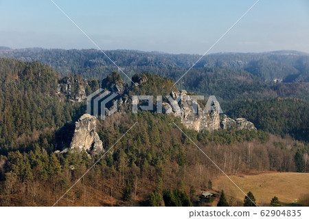 view of the rocks in Saxon Switzerland view of the rocks in Saxon Switzerland 62904835