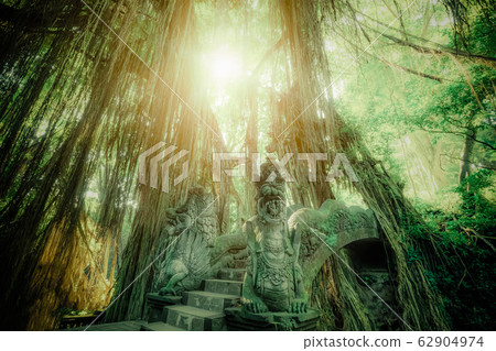 Monkey Forest with Barong Lion bridge and Hindu Monkey Forest with Barong Lion bridge and Hindu 62904974