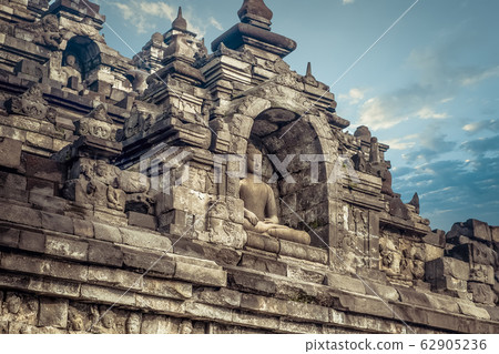 Ancient Borobudur Buddhist temple. Indonesia Ancient Borobudur Buddhist temple. Indonesia 62905236