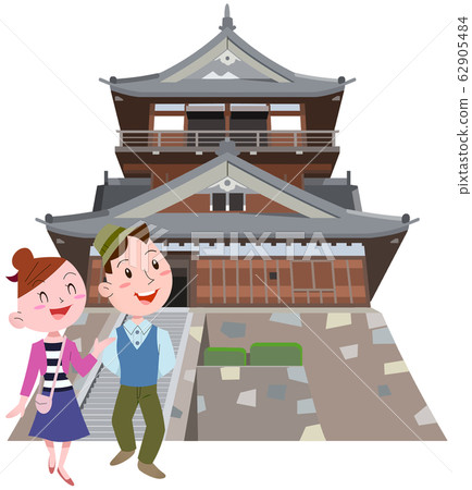 丸岡城堡和夫婦 62905484