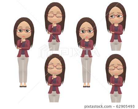 [A troubled] Black woman casual straight front 62905493