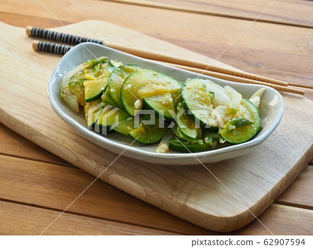 Asian Food Stir-fried Zucchini Vegetables Asian Food Stir-fried Zucchini Vegetables 62907594