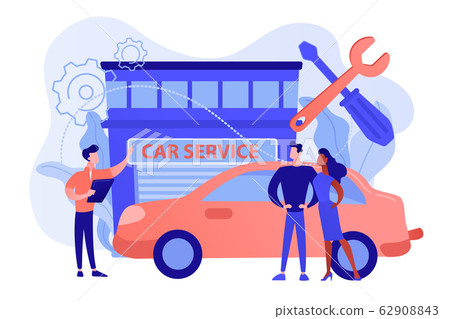 Car service concept vector illustration. 62908843