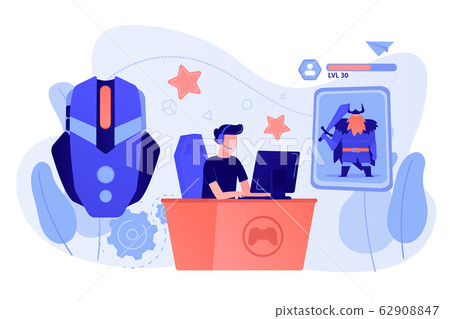 MMORPG concept vector illustration. MMORPG concept vector illustration. 62908847