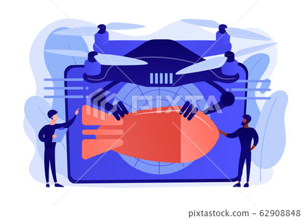 Military drone concept vector illustration. Military drone concept vector illustration. 62908848