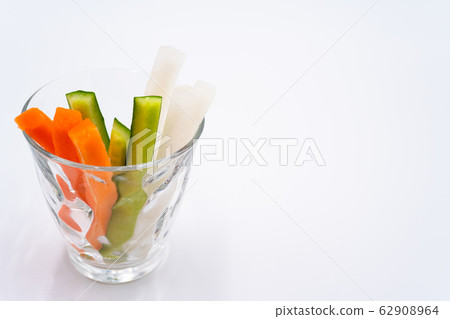Vegetable stick white background Vegetable stick white background 62908964