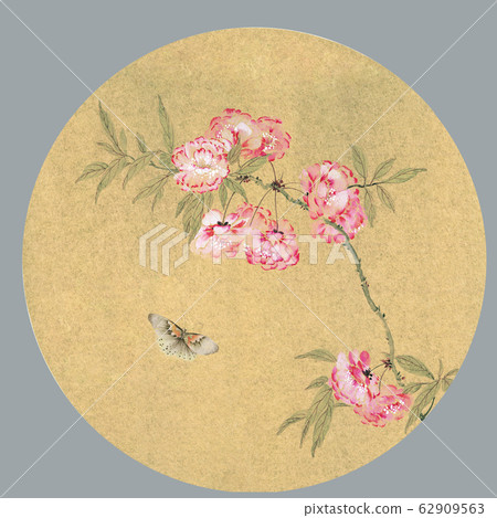 典雅的水墨花材料,瓷器材料,設計 典雅的水墨花材料,瓷器材料,設計 62909563