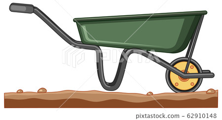 Gardening cart on rough ground 62910148