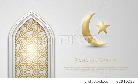 Beautiful Ramadan Kareem greeting poster or background, vector illustration 62910233