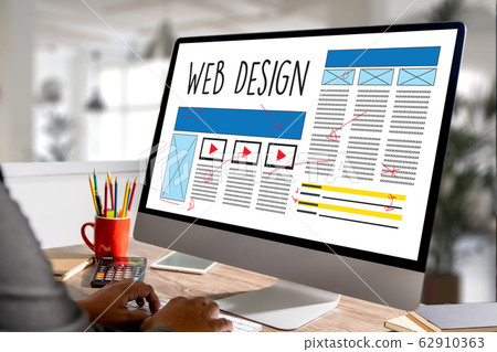 Web Design Website Homepage man work Web Design 62910363