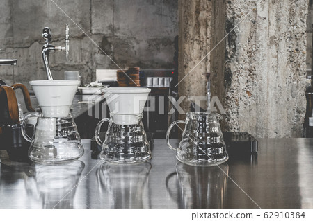 Layout in a loft style in dark colors open space 62910384