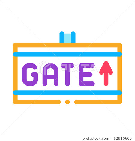Gate Arrow Direction Tablet Icon Thin Line Vector Gate Arrow Direction Tablet Icon Thin Line Vector 62910606