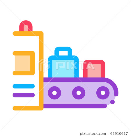 Luggage Security System Icon Thin Line Vector 62910617