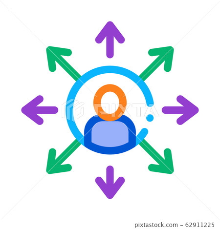 Different Areas Of Activity Icon Thin Line Vector - Stock Illustration ...