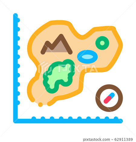 Map Of Island, Cartography Icon Thin Line Vector 62911389