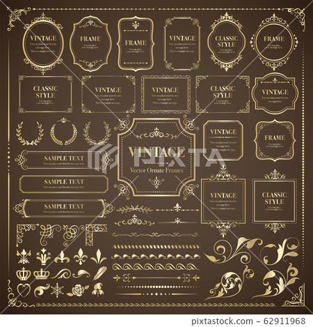 復古/典雅/復古框架模板集 62911968