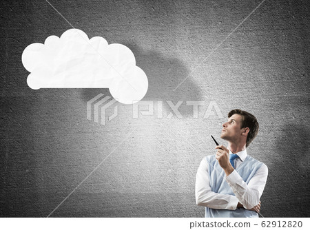 Conceptual image of young businessman. Conceptual image of young businessman. 62912820