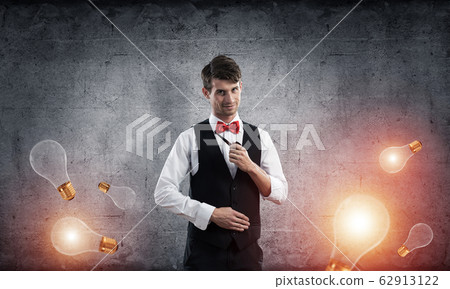 Conceptual image of young businessman. Conceptual image of young businessman. 62913122