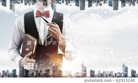 Conceptual image of successful businessman. Conceptual image of successful businessman. 62913248