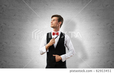 Conceptual image of young businessman. Conceptual image of young businessman. 62913451