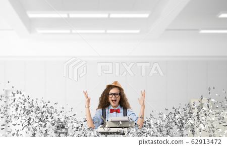 Creative inspiration of young female writer. Creative inspiration of young female writer. 62913472