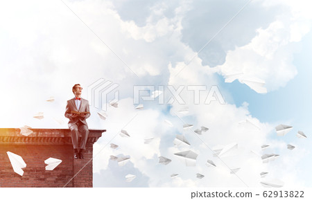 Young businessman or student studying the science Young businessman or student studying the science 62913822