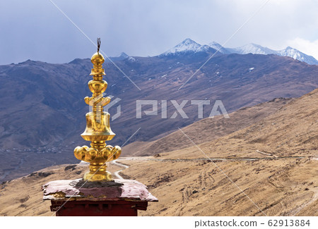 Landscape view from Ganden Buddhist Monastery - 62913884