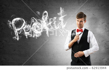 Conceptual image of young businessman. Conceptual image of young businessman. 62913944