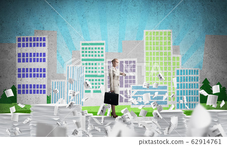 Successful confident business woman in suit. Successful confident business woman in suit. 62914761