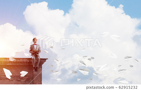 Young businessman or student studying the science Young businessman or student studying the science 62915232