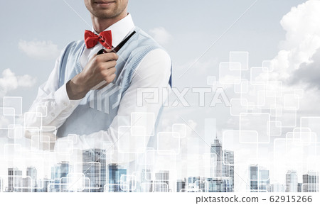 Conceptual image of successful businessman. Conceptual image of successful businessman. 62915266