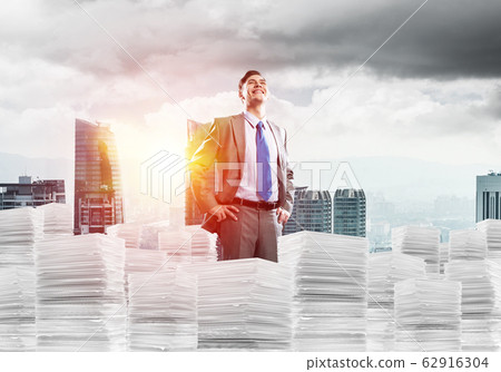 Successful confident businessman in suit. 62916304