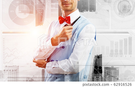 Conceptual image of successful businessman. Conceptual image of successful businessman. 62916526