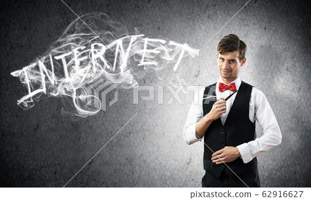 Conceptual image of young businessman. Conceptual image of young businessman. 62916627