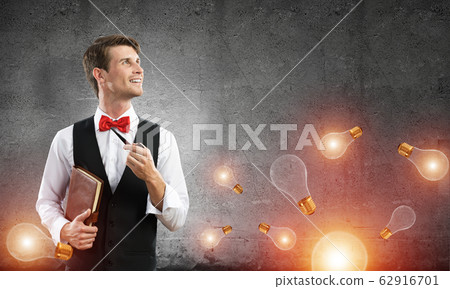 Conceptual image of young businessman. Conceptual image of young businessman. 62916701