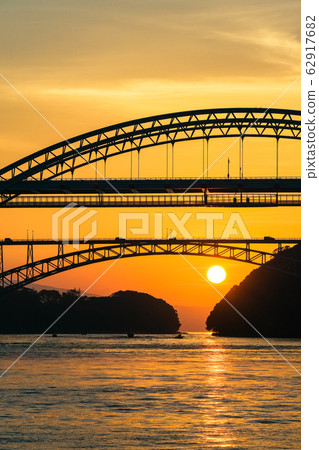 Dawn of Saikai Bridge 62917682